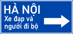 Biển chỉ hướng đường phải đi cho từng loại xe