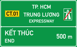 Biển chỉ dẫn điểm kết thúc đường cao tốc