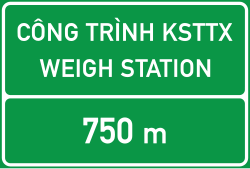 Biển trạm kiểm tra tải trọng xe
