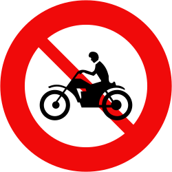 Biển cấm xe máy
