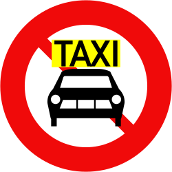 Biển cấm xe ôtô taxi