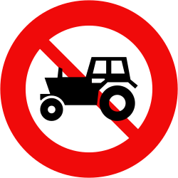 Biển cấm máy kéo