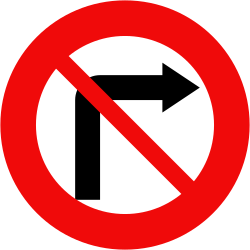 Biển cấm rẽ phải
