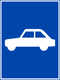 Biển đường dành cho xe ôtô con
