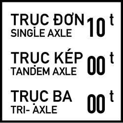 Biển tải trọng trục hạn chế qua cầu